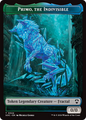 Primo, The Indivisble // Treasure Double-Sided Token [Secrets of Strixhaven Commander Tokens] | Mega City Incorporated