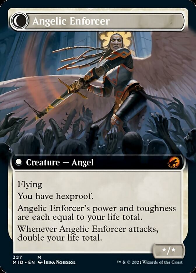 Enduring Angel // Angelic Enforcer (Extended Art) [Innistrad: Midnight Hunt] | Mega City Incorporated