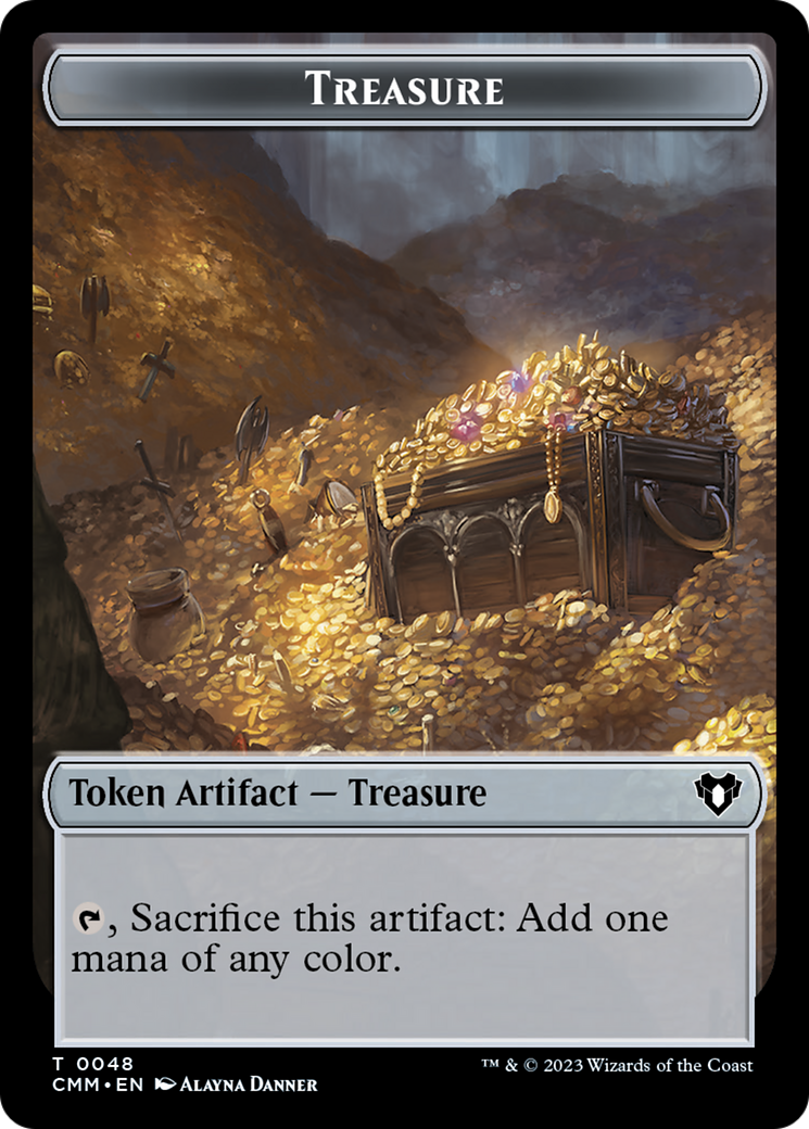 Treasure // Dragon (0020) Double-Sided Token [Commander Masters Tokens] | Mega City Incorporated