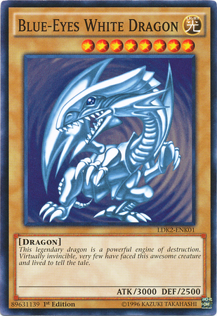 Blue-Eyes White Dragon (Version 2) [LDK2-ENK01] Common | Mega City Incorporated