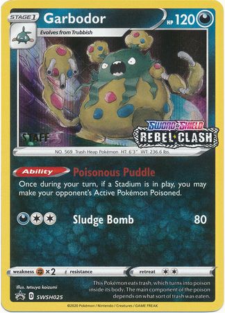 Garbodor (SWSH025) (Staff Prerelease Promo) [Sword & Shield: Black Star Promos] | Mega City Incorporated