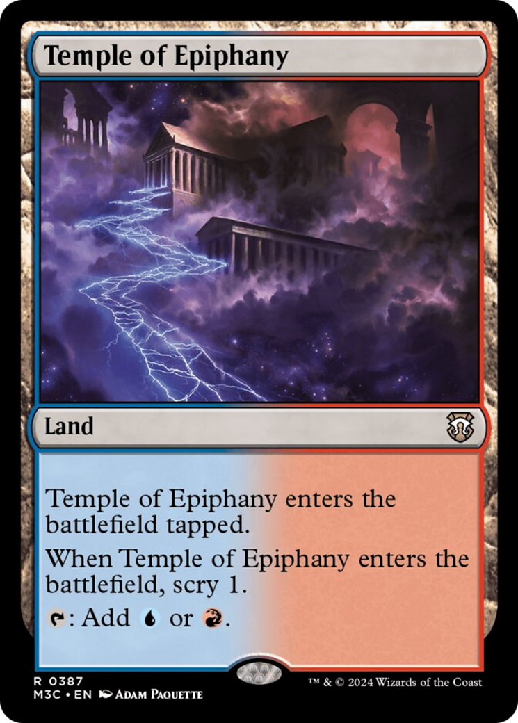 Temple of Epiphany (Ripple Foil) [Modern Horizons 3 Commander] | Mega City Incorporated