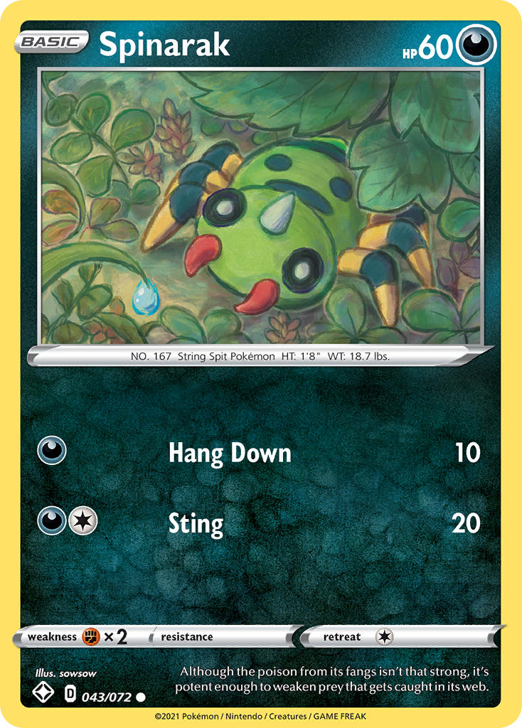 Spinarak (043/072) [Sword & Shield: Shining Fates] | Mega City Incorporated