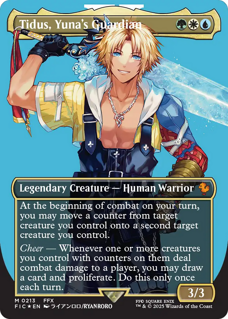 Tidus, Yuna's Guardian (Borderless) (Surge Foil) [FINAL FANTASY Commander] | Mega City Incorporated