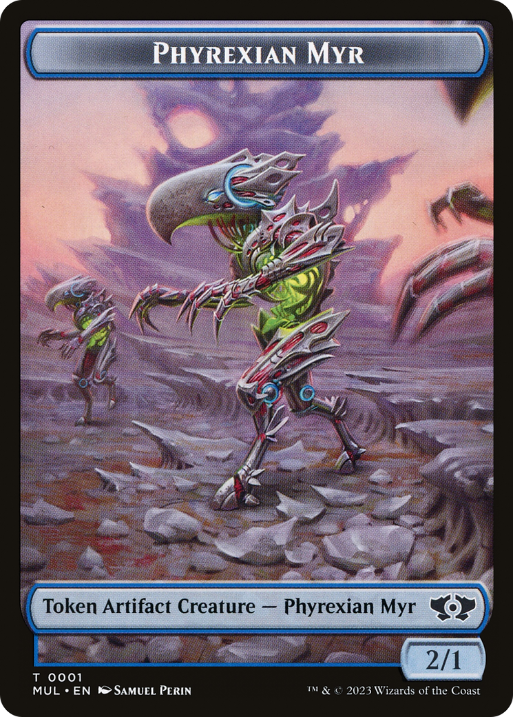 Phyrexian Myr // Dinosaur Double-Sided Token [March of the Machine Tokens] | Mega City Incorporated