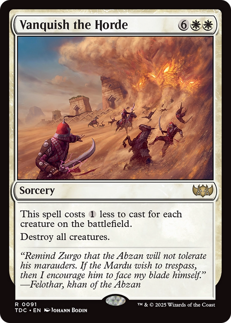 Vanquish the Horde [Tarkir: Dragonstorm Commander] | Mega City Incorporated