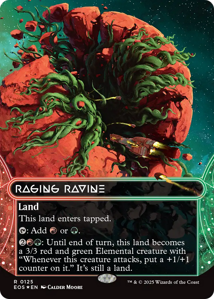 Raging Ravine (0125) (Borderless) (Galaxy Foil) [Edge of Eternities: Stellar Sights] | Mega City Incorporated