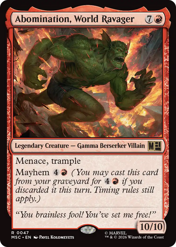 Abomination, World Ravager [Marvel Super Heroes Commander] | Mega City Incorporated