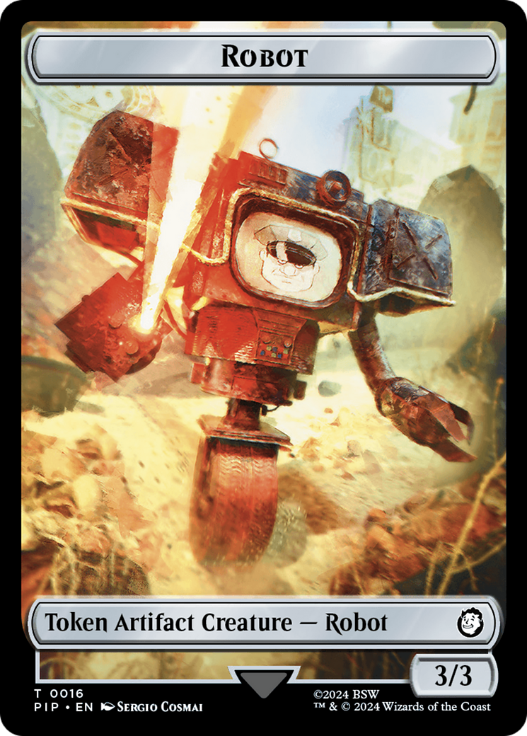 Radiation // Robot Double-Sided Token [Fallout Tokens] | Mega City Incorporated