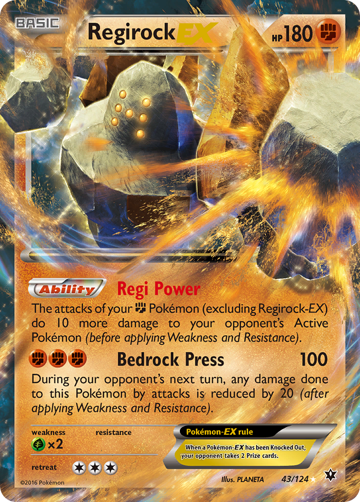 Regirock EX (43/124) [XY: Fates Collide] | Mega City Incorporated