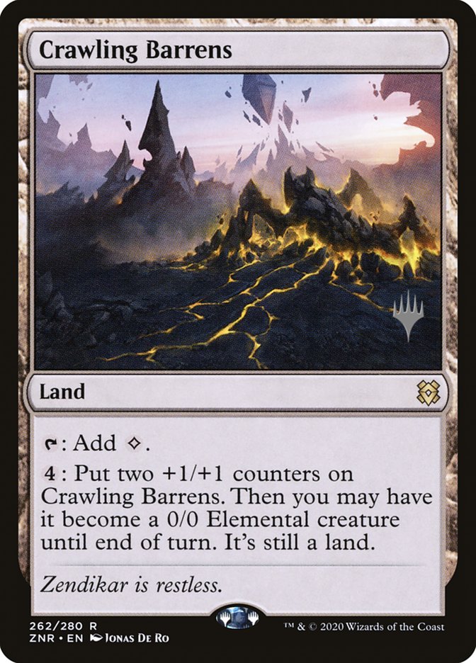 Crawling Barrens (Promo Pack) [Zendikar Rising Promos] | Mega City Incorporated