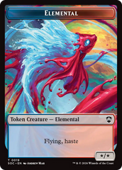 Dragon Illusion // Elemental (0019) Double-Sided Token [Secrets of Strixhaven Commander Tokens] | Mega City Incorporated