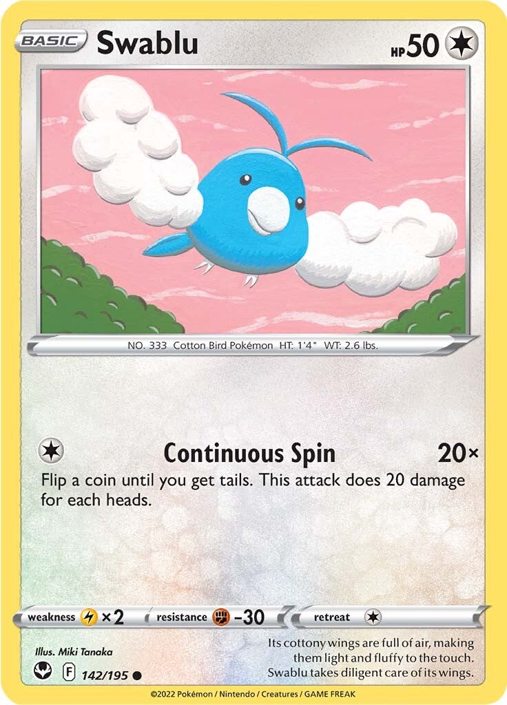 Swablu (142/195) [Sword & Shield: Silver Tempest] | Mega City Incorporated