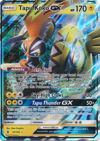 Tapu Koko GX (47/145) (Jumbo Card) [Sun & Moon: Guardians Rising] | Mega City Incorporated