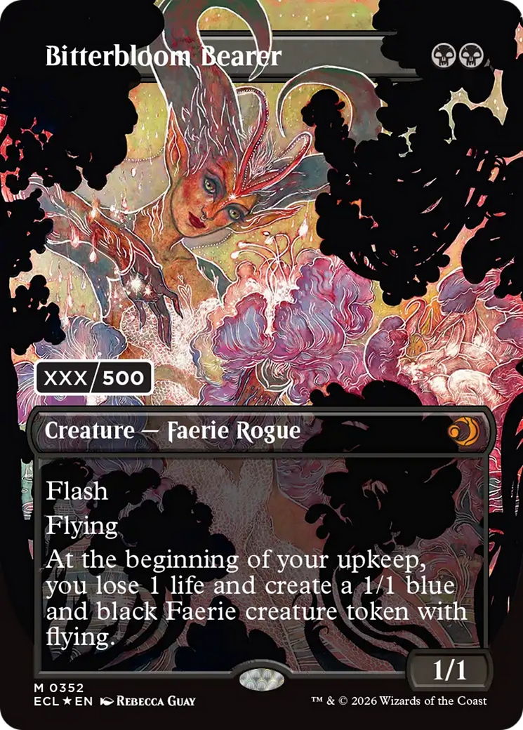 Bitterbloom Bearer (Borderless) (Serial Numbered) [Lorwyn Eclipsed Promos] | Mega City Incorporated