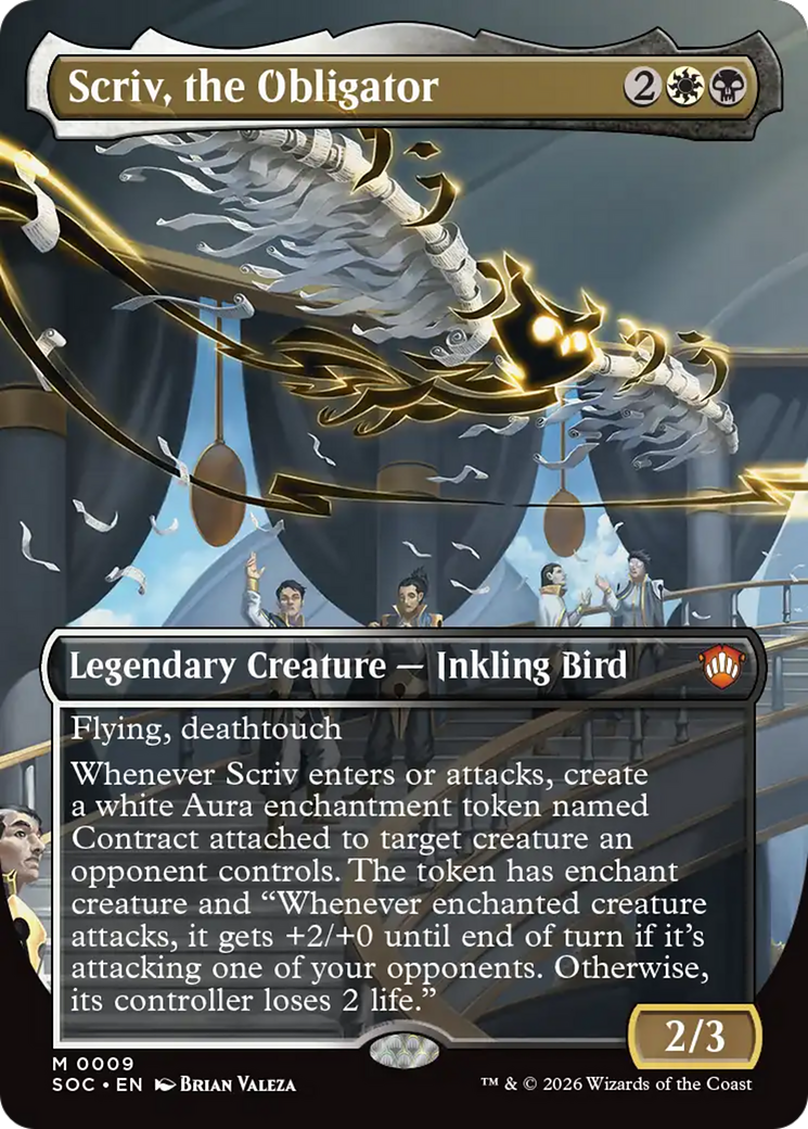 Scriv, the Obligator (Borderless) [Secrets of Strixhaven Commander] | Mega City Incorporated