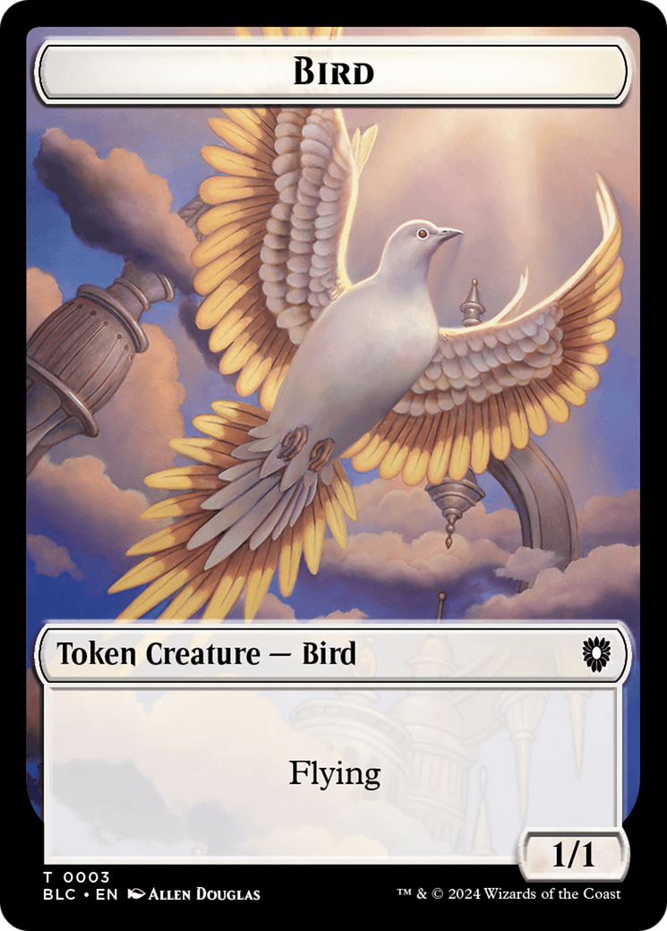 Storm Crow // Bird (003) Double-Sided Token [Bloomburrow Commander Tokens] | Mega City Incorporated