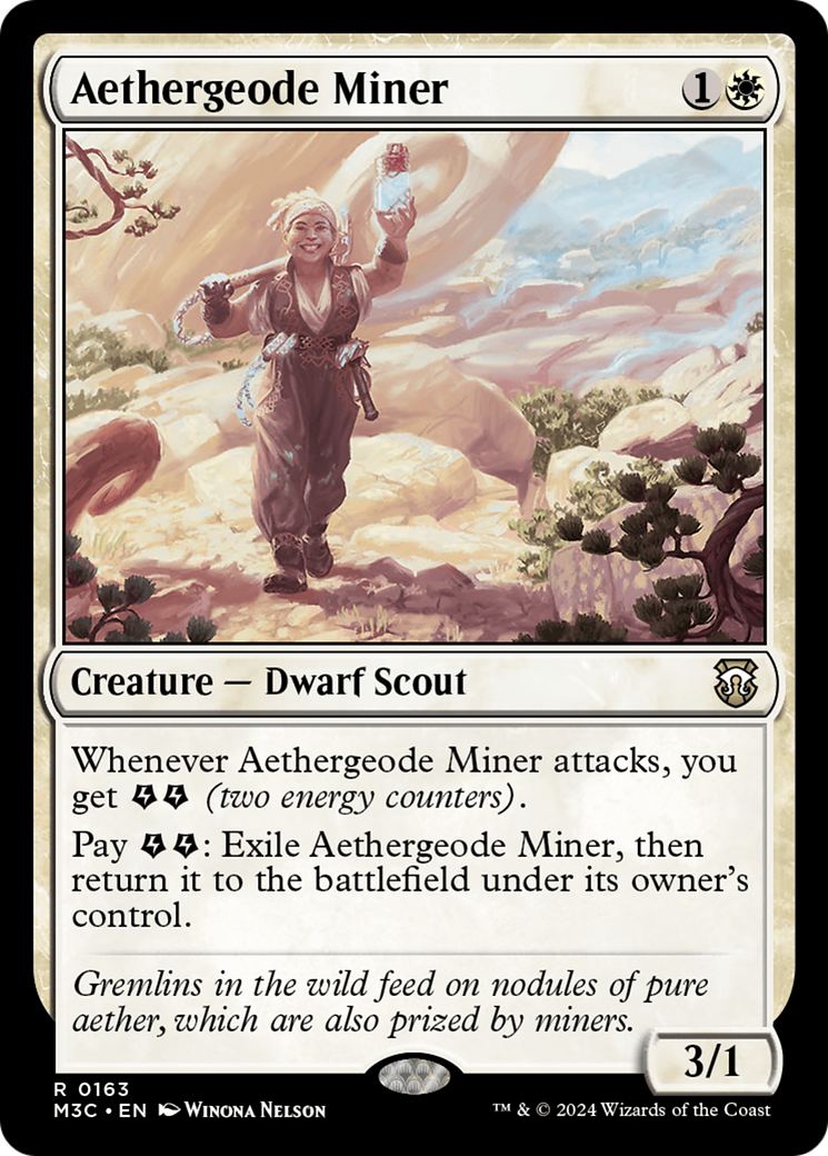 Aethergeode Miner (Ripple Foil) [Modern Horizons 3 Commander] | Mega City Incorporated