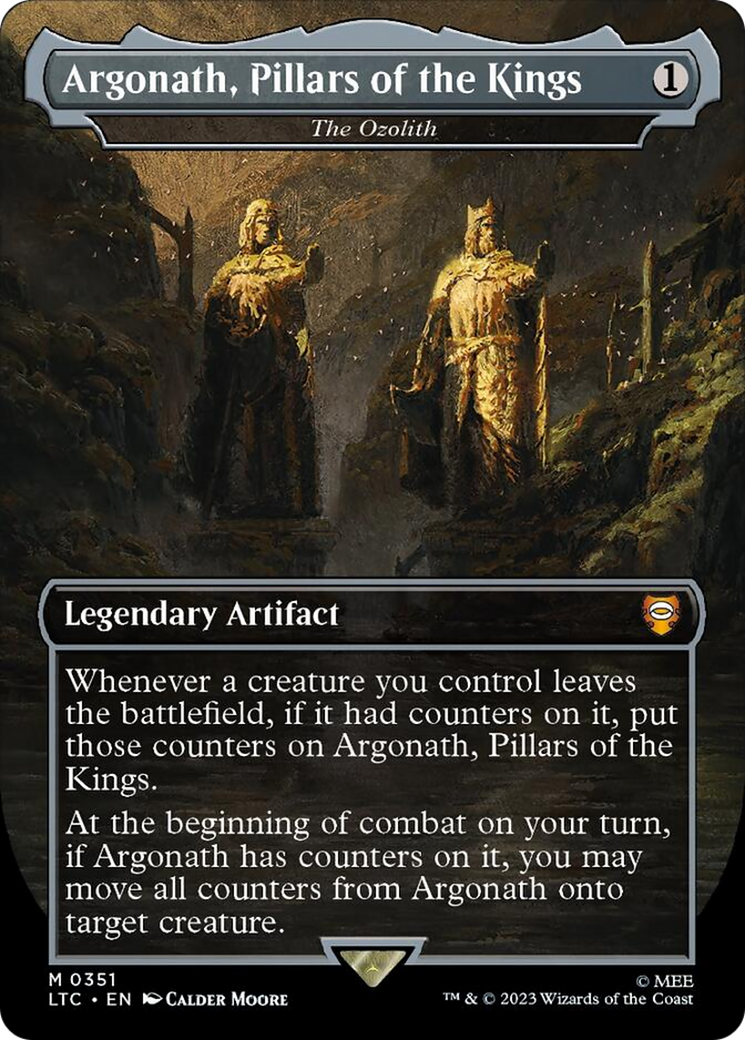 Argonath, Pillars of the Kings - The Ozolith (Borderless) (Surge Foil) [The Lord of the Rings: Tales of Middle-Earth Commander] | Mega City Incorporated