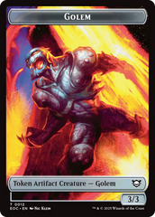 Bird // Golem (0012) Double-Sided Token [Edge of Eternities Commander Tokens] | Mega City Incorporated