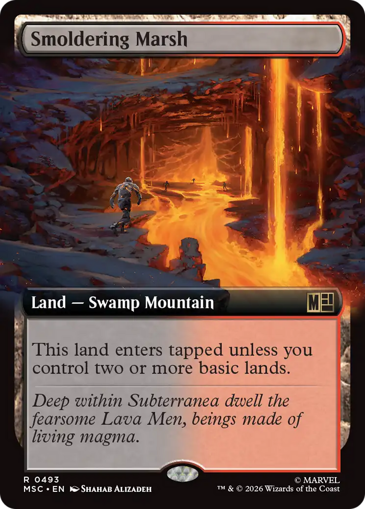 Smoldering Marsh (Extended Art) [Marvel Super Heroes Commander] | Mega City Incorporated