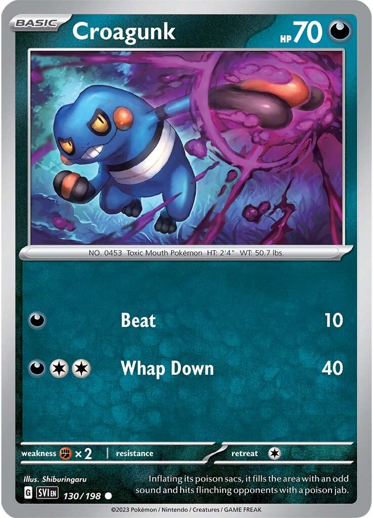 Croagunk (130/198) [Scarlet & Violet: Base Set] | Mega City Incorporated