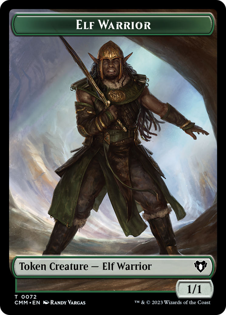Elf Warrior // Cleric Double-Sided Token [Commander Masters Tokens] | Mega City Incorporated