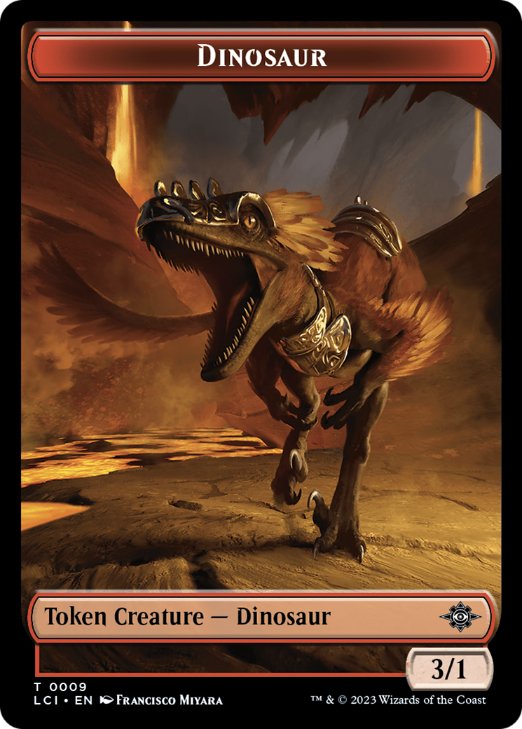 Dinosaur Token (0009) [The Lost Caverns of Ixalan Tokens] | Mega City Incorporated