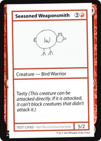 Seasoned Weaponsmith (2021 Edition) [Mystery Booster Playtest Cards] | Mega City Incorporated