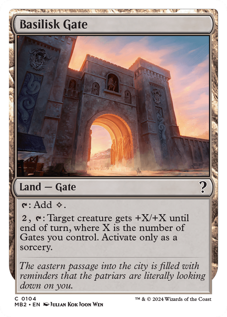 Basilisk Gate (White Border) [Mystery Booster 2] | Mega City Incorporated