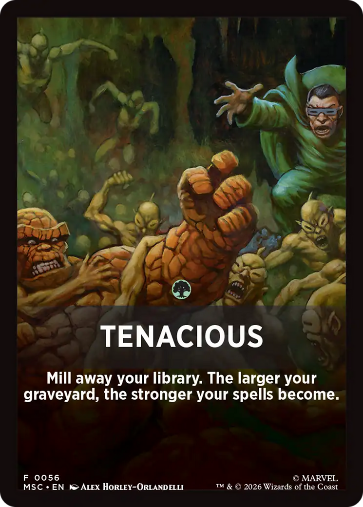 Tenacious Theme Card [Marvel Super Heroes Commander] | Mega City Incorporated