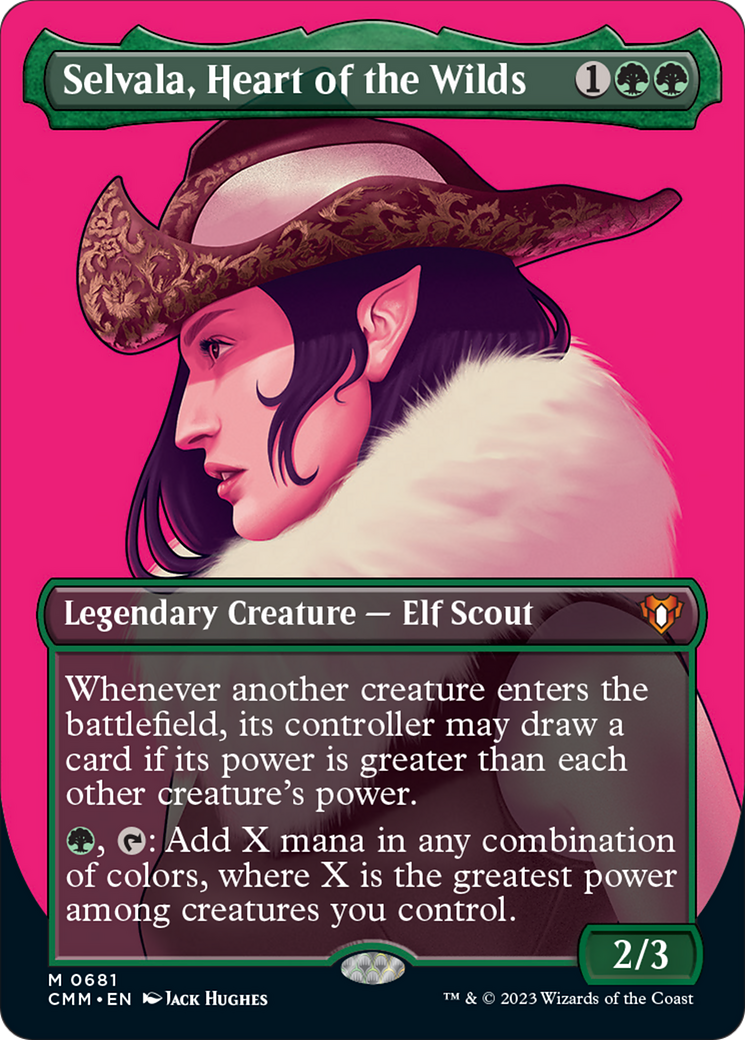 Selvala, Heart of the Wilds (Borderless Profile) [Commander Masters] | Mega City Incorporated