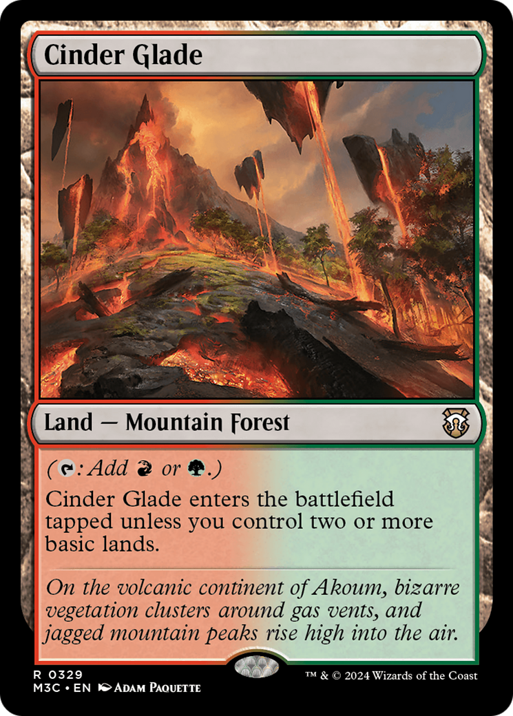 Cinder Glade (Ripple Foil) [Modern Horizons 3 Commander] | Mega City Incorporated