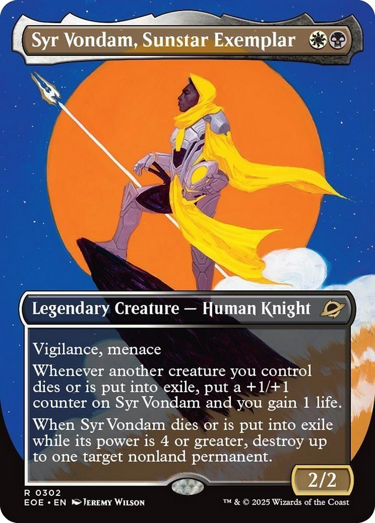 Syr Vondam, Sunstar Exemplar (Borderless) [Edge of Eternities] | Mega City Incorporated