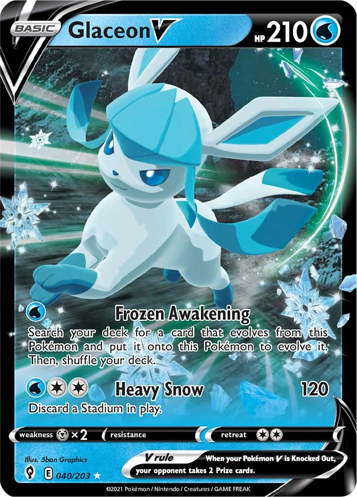 Glaceon V (040/203) [Sword & Shield: Evolving Skies] | Mega City Incorporated