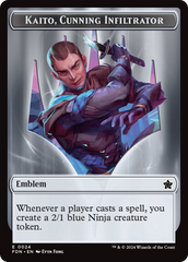 Emblem - Kaito, Cunning Infiltrator // Ninja Doubled-Sided Token [Foundations Tokens] | Mega City Incorporated