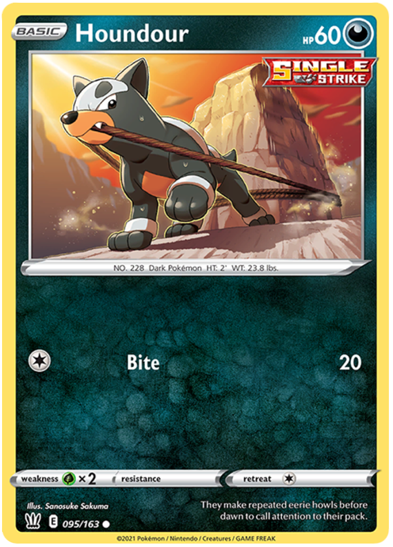 Houndour (095/163) [Sword & Shield: Battle Styles] | Mega City Incorporated