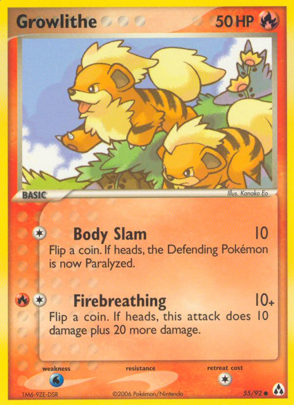 Growlithe (55/92) [EX: Legend Maker] | Mega City Incorporated