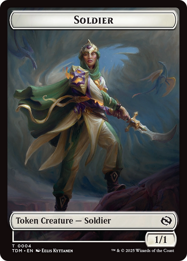 Solider (0004) // Solider (0005) Double-Sided Token [Tarkir: Dragonstorm Tokens] | Mega City Incorporated