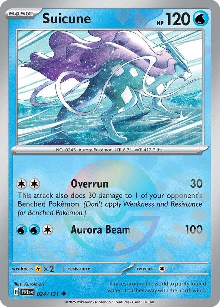 Suicune (024/131) (Poke Ball Pattern) [Scarlet & Violet: Prismatic Evolutions] | Mega City Incorporated