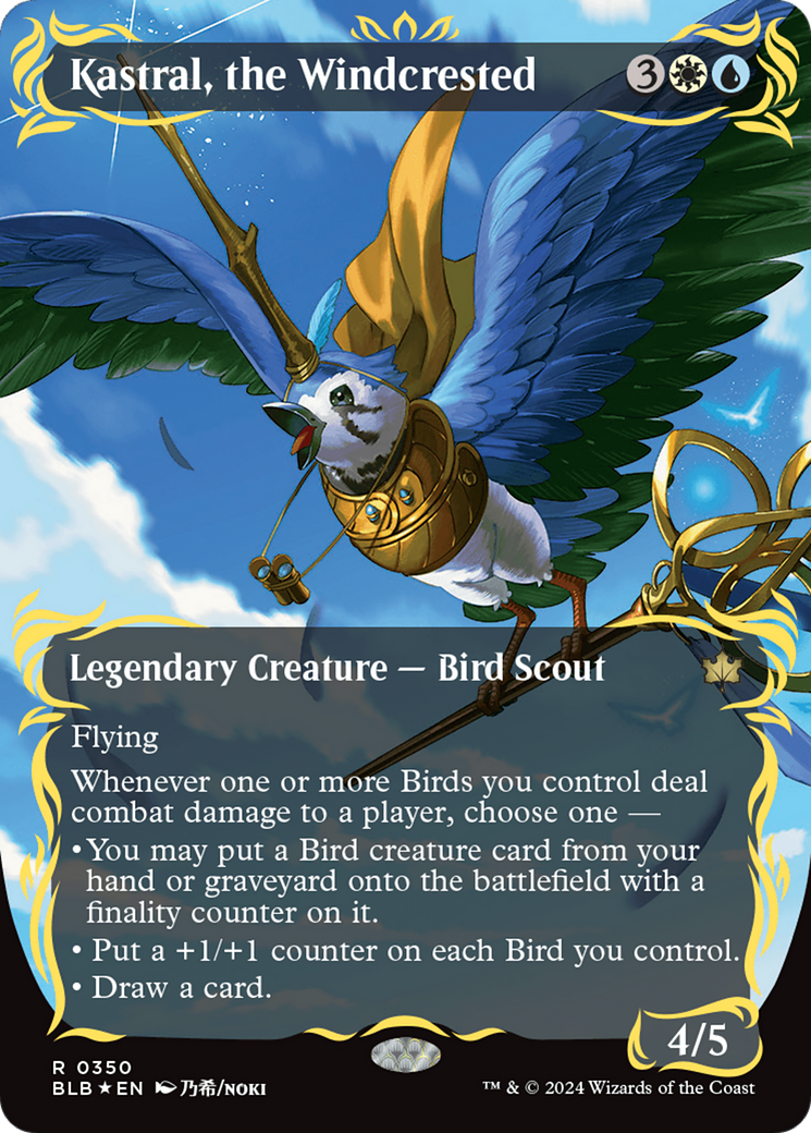 Kastral, the Windcrested (Borderless) (Raised Foil) [Bloomburrow] | Mega City Incorporated