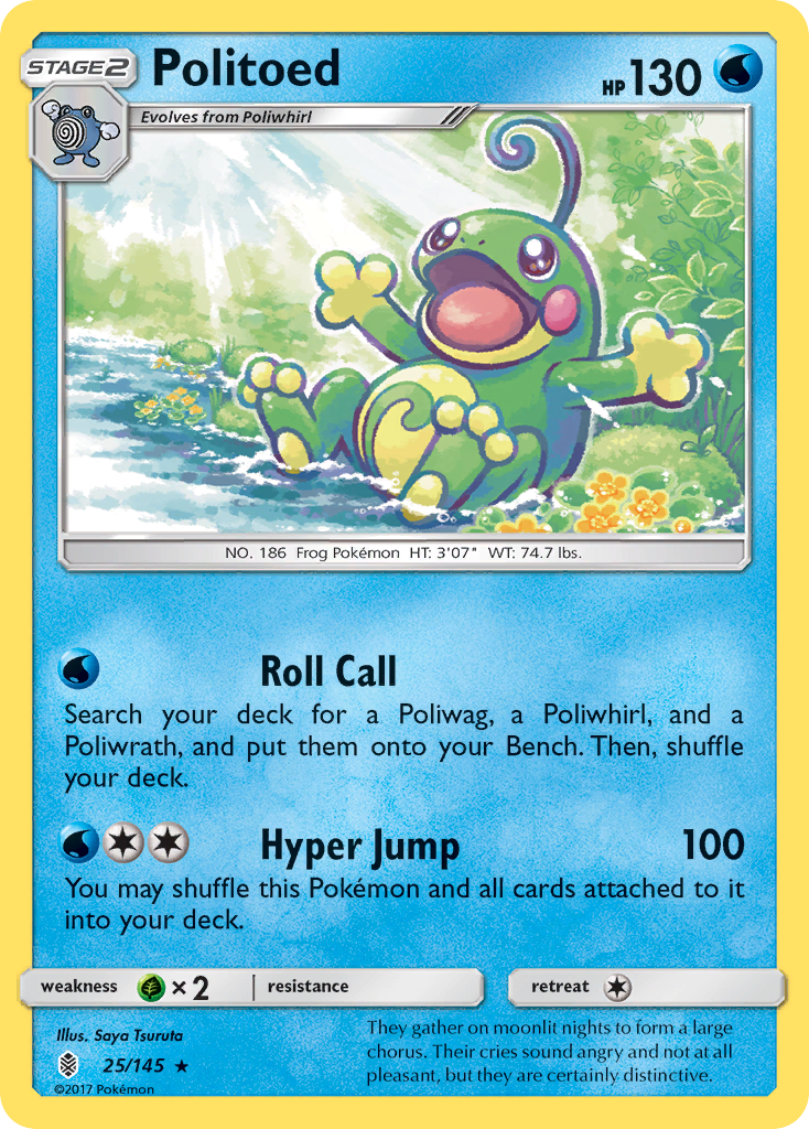 Politoed (25/145) [Sun & Moon: Guardians Rising] | Mega City Incorporated