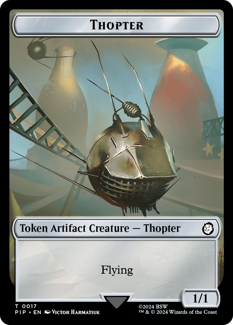 Radiation // Thopter Double-Sided Token [Fallout Tokens] | Mega City Incorporated
