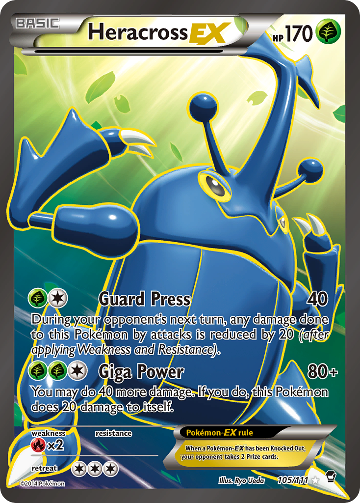 Heracross EX (105/111) [XY: Furious Fists] | Mega City Incorporated