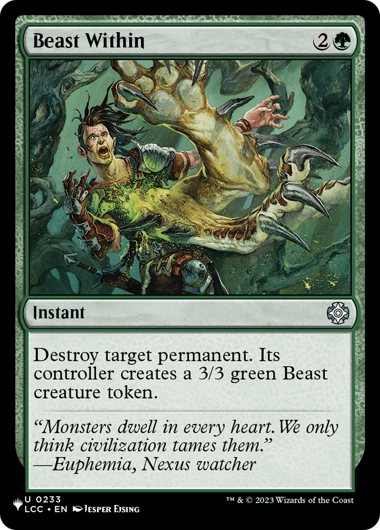 Beast Within (LCC) [The List] | Mega City Incorporated