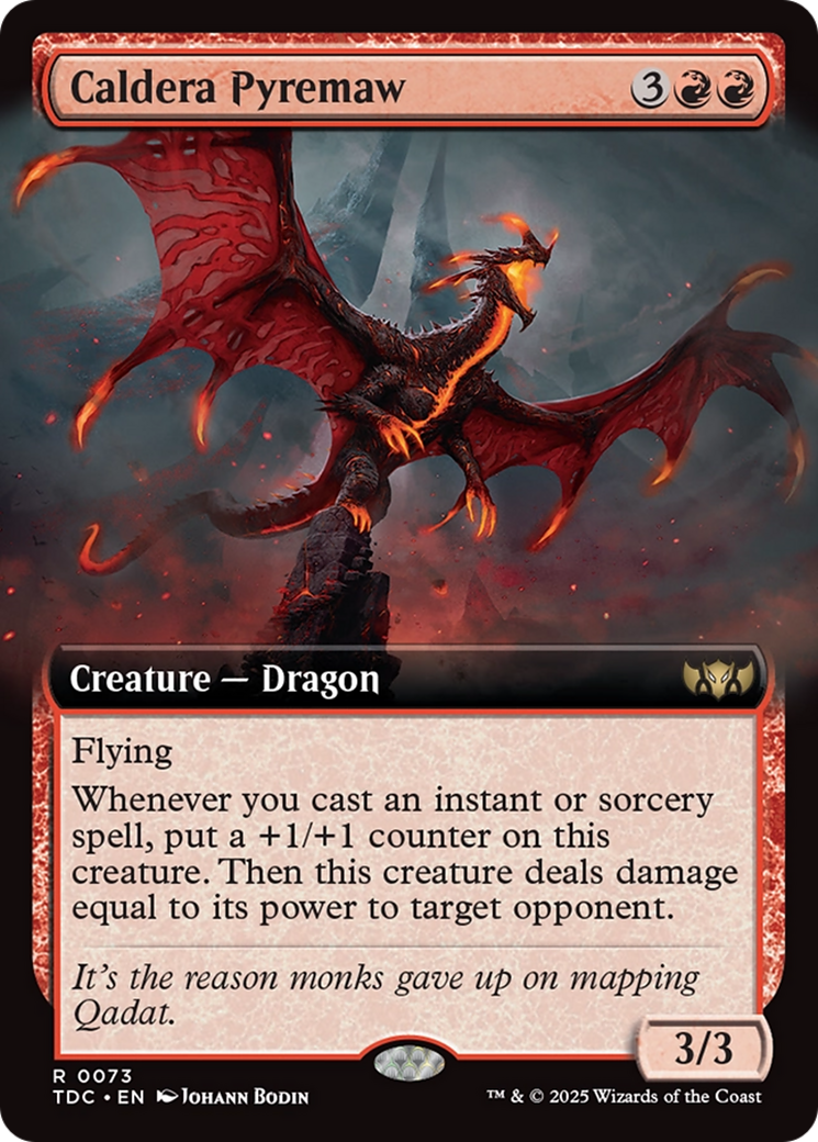 Caldera Pyremaw (Extended Art) [Tarkir: Dragonstorm Commander] | Mega City Incorporated