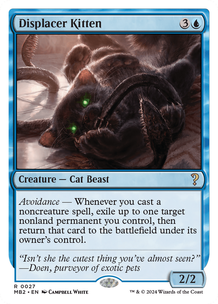 Displacer Kitten (White Border) [Mystery Booster 2] | Mega City Incorporated