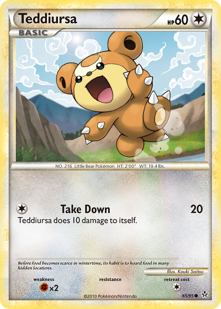 Teddiursa (65/95) [HeartGold & SoulSilver: Unleashed] | Mega City Incorporated