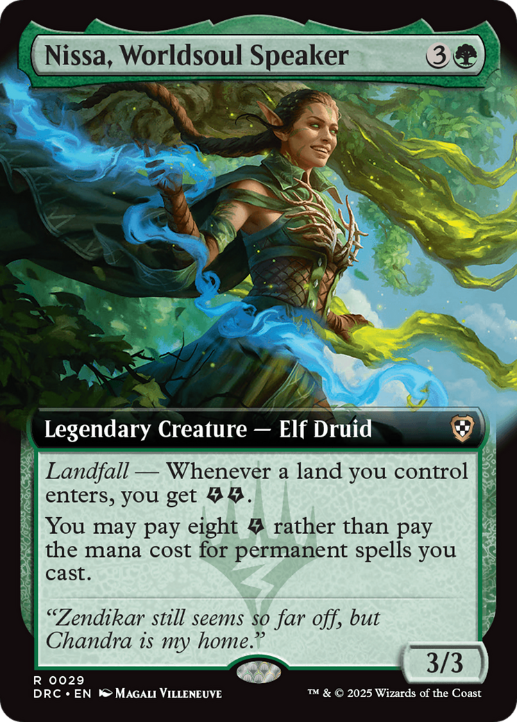 Nissa, Worldsoul Speaker (Extended Art) [Aetherdrift Commander] | Mega City Incorporated