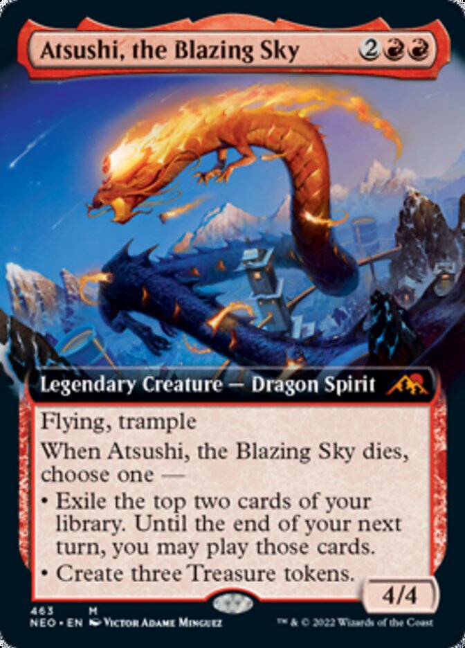 Atsushi, the Blazing Sky (Extended Art) [Kamigawa: Neon Dynasty] | Mega City Incorporated